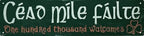 Céad Míle Fáilte Irish Welcome Sign Wall Decor For Living Room Bedroom Dining Garden Bar Cafe Classic Home Accent & Travel Souvenir for House warming & Irish Culture Enthusiasts 4x16 in by LMDDFZS