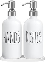 MOMEEMO Soap Dispenser for Kitchen Sink, White & Silver by MOMEEMO