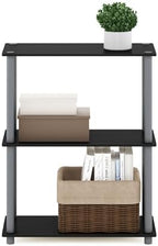 Furinno TURN-N-TUBE Storage Shelves, 3-Tier Book Shelf, Corner Shelf, Toolless Open Shelves, for Organization and Storage, Living Room, Garage, Home Office, Black - Image 4
