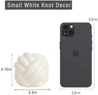 Small Ceramic Knot Decor, Chain Link Decor, Coffee Table Decor, Book Shelf Decor, Entry Table Decor, Aesthetic Minimalist Decorative Objects for Modern Home Living Room, Desk Decor for Office (White) - Image 5