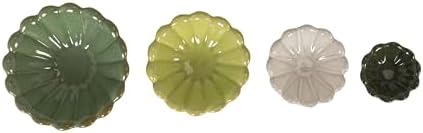 Creative Co-Op 4-Piece Stoneware Reactive Glaze Flower Shaped Bowl Set, Multicolor - Image 4