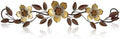 Wesiti Metal Flower Wall Art Decor Vintage Wrought Scroll, Gold by Wesiti