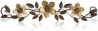 Wesiti Metal Flower Wall Art Decor Vintage Wrought Scroll, Gold by Wesiti