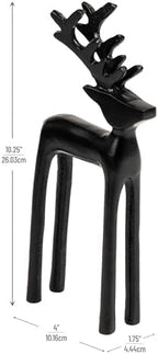 Mind Reader Modern Metal Reindeer Figurine, Sleek Aluminum Winter Holiday Decor, Rustic Contemporary Accent, Black - Image 3
