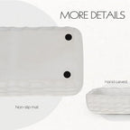 Oakrain 30" Large Decorative Bowl for Home Decor, Long White Dough Bowl - Image 3