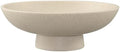 LIN CHUAN Modern Resin Pedestal Bowl – Large Fruit Bowl for Kitchen Counter, Catch All Bowl for Entryway Table, Stylish Key Bowl & Dining Centerpiece, Beige by LINCHUAN