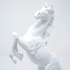 Lependor Standing Horse Resin Statue for Home Decor Animal Ornament Sculpture Horse Art Figurine Decorative - White - Image 2