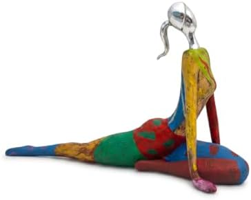 Octdays Art Female Sculpture Figurine, Colorful Yoga Statue for Home Decor by Octdays