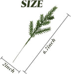 TIHOOD 62PCS Artificial Pine Needles Branches Garland-6.7x2.0 Inch Green Plants Pine Needles,Fake Greenery Pine Picks for DIY Garland Wreath Christmas Embellishing and Home Garden Decoration - Image 2