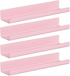 upsimples 4 Pcs 15" Acrylic Shelves for Wall Decor and Display, Pink - Image 5