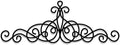 15.7 x 5.5 in Black Metal Wall Art Wrought Iron Scroll Decor by Zhengmy