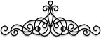 15.7 x 5.5 in Black Metal Wall Art Wrought Iron Scroll Decor by Zhengmy
