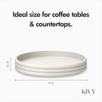 KIVY Round Decorative Concrete Tray 11x1,5 Inch - Circle Coffee Table Tray - Image 4