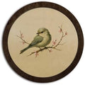 CFFJLHN Vintage Bird Wall Art Decor, Bird Pictures Wall Decor, Botanical Cherry Blossom Cottagecore Floral Round Framed Art Decor for Home Bedroom Living Room Bathroom, 10x10 Inch by Unknown