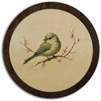 CFFJLHN Vintage Bird Wall Art Decor, Bird Pictures Wall Decor, Botanical Cherry Blossom Cottagecore Floral Round Framed Art Decor for Home Bedroom Living Room Bathroom, 10x10 Inch by Unknown