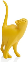 7 Inch Yellow Proud Cat Statue by AMOIENSIS