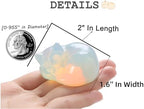 QINJIEJIE 2" Opal Cat Crystal Statue Decor Sleeping Figurines Opalite Stone - Image 4
