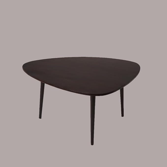 Handmade Eco-Friendly Modern Wood Dark Walnut Drop Shaped Coffee Table 3' from - Image 3