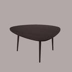 Handmade Eco-Friendly Modern Wood Dark Walnut Drop Shaped Coffee Table 3' from - Image 3