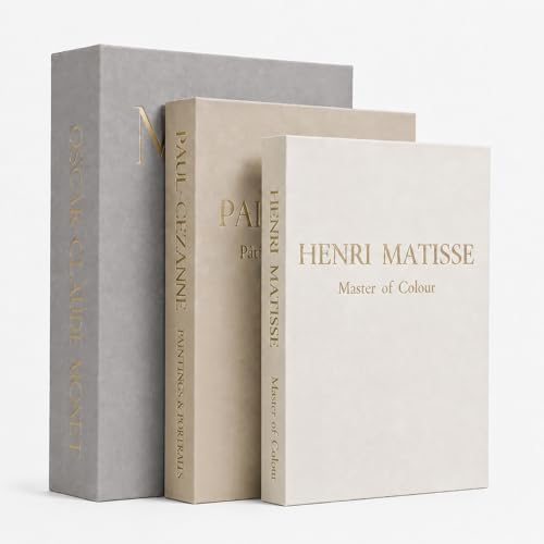 Decorative Books for Home Decor, Set of 3 Linen Fake Books, Grey by Unknown
