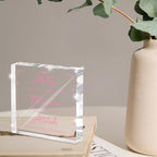 Pink Motivational Acrylic Desktop Sign, 4x4 Inch, Motivational Desktop Decor for Office and Home, Decor with Positive Messages, Unique Gift for Women, Girls or Coworkers - Image 4