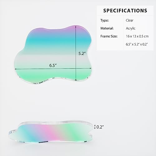Acrylic Coaster Decorative Plates, Irregular Bar Drink Coaster, Clear Cloud Shape Coffee Cup Coaster, Perfect for Tabletop Protection and Accessories Display.(Iridescent) - Image 4
