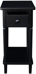IC INTERNATIONAL CONCEPTS Solid Wood Narrow Side Table in Black - Image 5