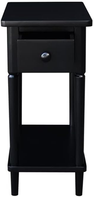 IC INTERNATIONAL CONCEPTS Solid Wood Narrow Side Table in Black - Image 5