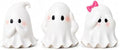 Cute Halloween Ghost Decor, 3-Piece Resin Figurines for Indoor Home Decor by Unknown