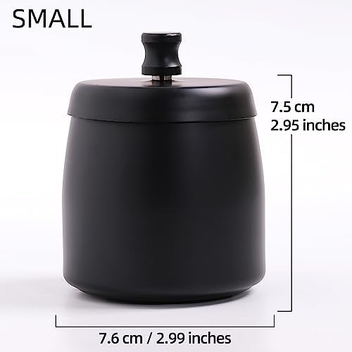 Small Outdoor Ashtray with Lid for Cigarette, Smokeless Stainless Steel Ash Tray, Smell Proof Windproof Ashtrays for Outside Patio Home Office Tabletop, Odorless Car Ashtrays(2.99"x2.68"x2.95") - Image 2
