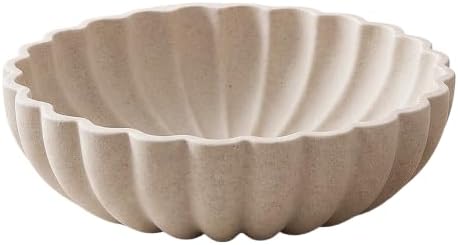 Large Decorative Fruit Bowl, Snack Candy Bowl, Flower Beige by AdornMyHomeEnjoyMyLife