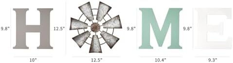 Mkono Wood Home Sign, Metal Windmill for O, Farmhouse Wall Decor - Image 6