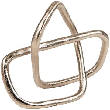 Mind Reader Metal Geometric Infinity Sculpture, Modern Home and Office Decor, Accent for Desks, Coffee Tables, and Shelves, Metal, Silver by MindReader