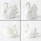 Ceramic Swan Figurine - Modern Minimalist Porcelain Statue Art Decor, Knick Knacks Home Decor for Living Room, Office, Desk, Shelf Decoration (White) - Image 3