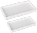 Silicone Bathroom Vanity Tray Dish Soap Holder Sink Organizer, White by Heagoale