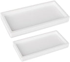 Silicone Bathroom Vanity Tray Dish Soap Holder Sink Organizer, White by Heagoale