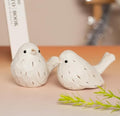Handcrafted Farmhouse Bird Decor Figurines Set of 2 – Rustic White Carved Bird Statues for Home Decor, Cottage Chic Ornaments, Vintage Wood Sculptures, Spring Table Accents, Gift for Bird Lovers by Unknown
