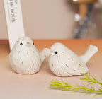 Handcrafted Farmhouse Bird Decor Figurines Set of 2 – Rustic White Carved Bird Statues for Home Decor, Cottage Chic Ornaments, Vintage Wood Sculptures, Spring Table Accents, Gift for Bird Lovers by Unknown