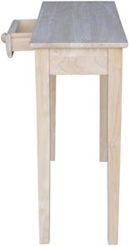 IC International Concepts, Rectangular Hall Table W/Drawer, Solid Real Wood - Image 10