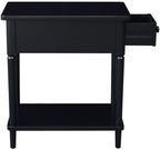 IC INTERNATIONAL CONCEPTS Solid Wood Narrow Side Table in Black - Image 7