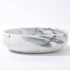 6.7" Decorative Bowl - Natural Marble Key Bowl & Centerpiece (White & Grey) - Image 7