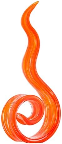 11.4" Tall Hand Blown Glass Sculpture, Murano Style Art Glass Figurine, Modern Coastal Home Decor Accent for Shelf, Table, TV Stand, Living Room Decoration by ORRFIDDY