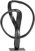 Deco 79 Aluminum Metal Abstract Decorative Sculpture Home Decor Statue, Accent Figurine 8" x 7" x 11", Dark Gray - Image 2