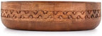 EDHAS Mango Wood Decorative Round Carved Bowl for Decoration, Centerpiece Bowl for Table (10" x 10" x 2.5") - Image 2