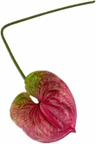 8pcs Artificial Anthurium Flower Branch 60cm 3D Printing Effect Faux Real Touch Single Stem per Piece Anthurium for Home Table Floral Decoration (deep Pink) - Image 5