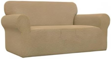 Easy-Going Stretch Loveseat Couch Covers Washable Golden | 1-Piece Loveseat - Image 9