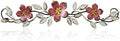 Wesiti Metal Flower Wall Art Decor Vintage Wrought Scroll, Pink by Wesiti