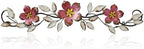 Wesiti Metal Flower Wall Art Decor Vintage Wrought Scroll, Pink by Wesiti