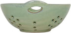 Creative Co-Op Stoneware Berry Bowl with Handles, Aqua Reactive Glaze - Image 6
