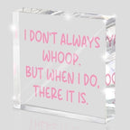 Fun Pink Decoration, 4x4 inches Acrylic Desktop Ornament, Suitable for Birthday and Christmas Gifts for Colleagues, Friends and Family, Funny Office Sayings and Slogans by MUZRUYOU